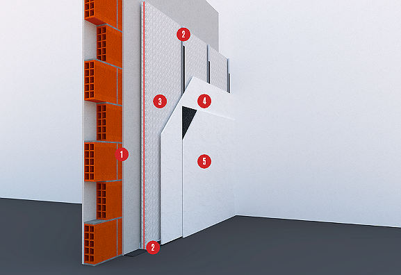 Controparete con materiale isolante e finitura in doppia lastra | 1
