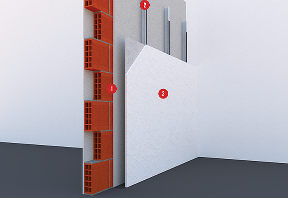 Controparete con lastra accoppiata su orditura